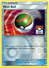 Nest Ball 123/149 Reverse Holo League Stamp STAFF Promo - 2017 Pokemon League Cup